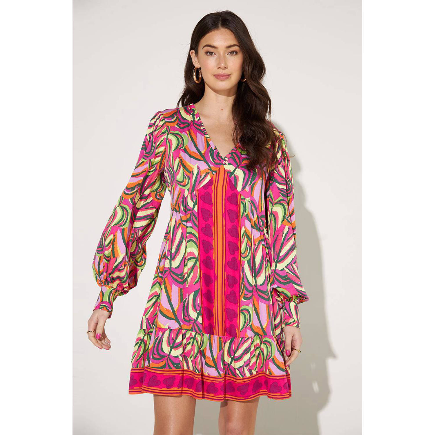 HARPER & YVE jurk met all over print multi