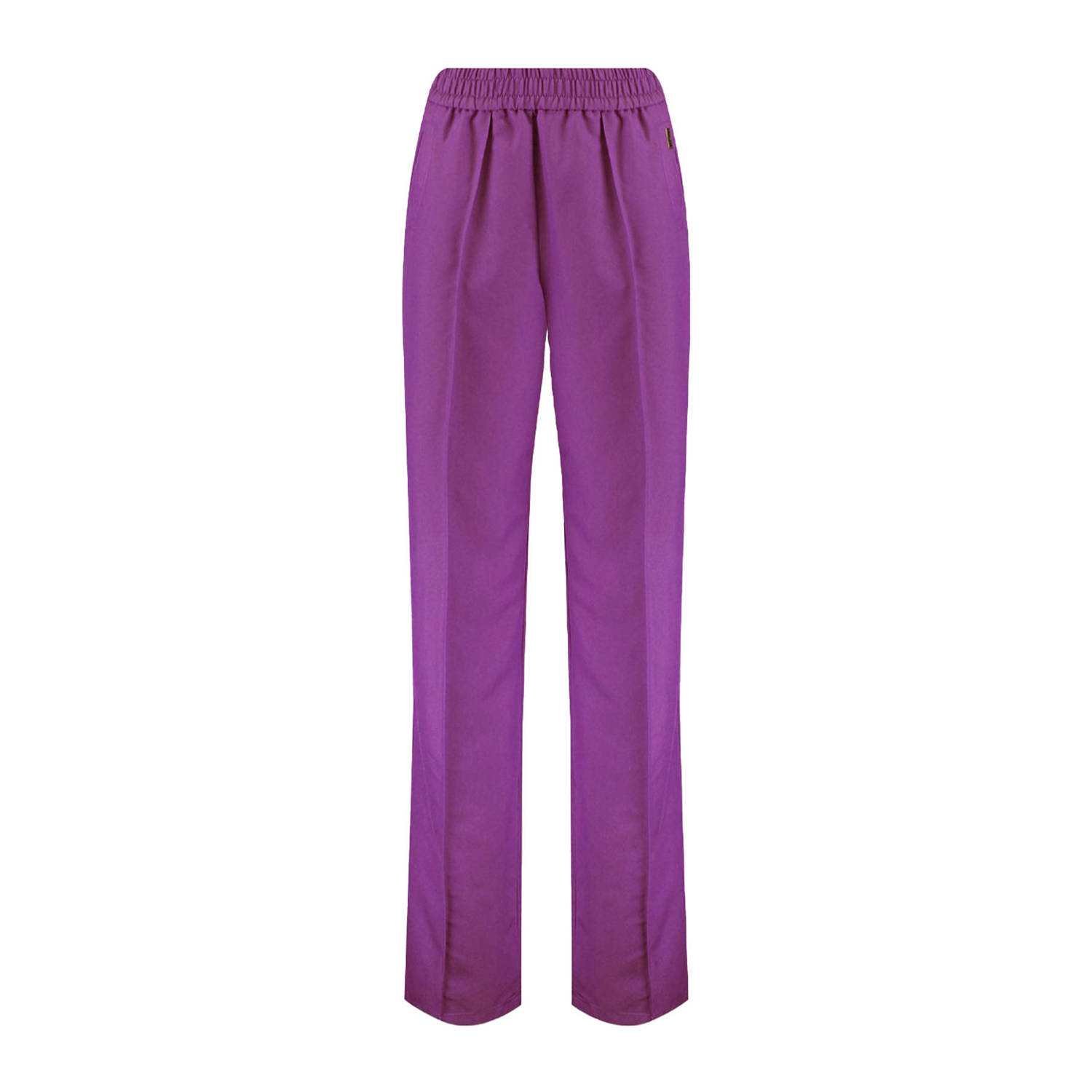 HARPER & YVE high waist straight fit pantalon Hana paars