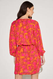 thumbnail: HARPER & YVE blousejurk MAE-DR met all over print en ceintuur roze/oranje