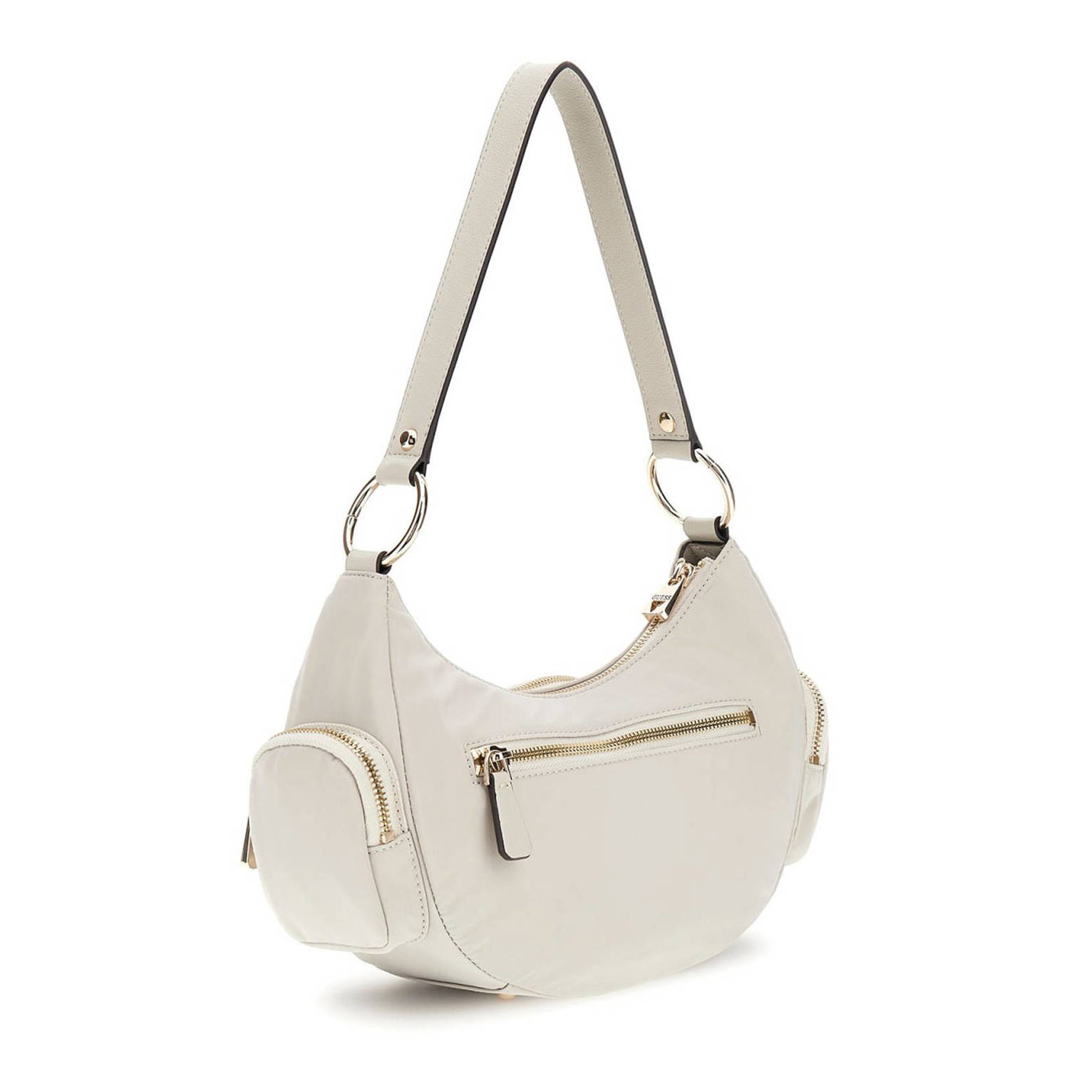 GUESS nylon schoudertas Eco Gemma beige