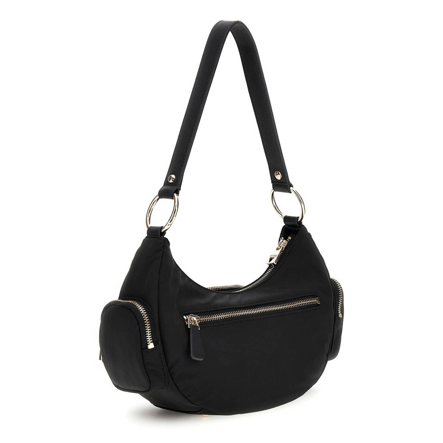 GUESS nylon schoudertas Gemma zwart