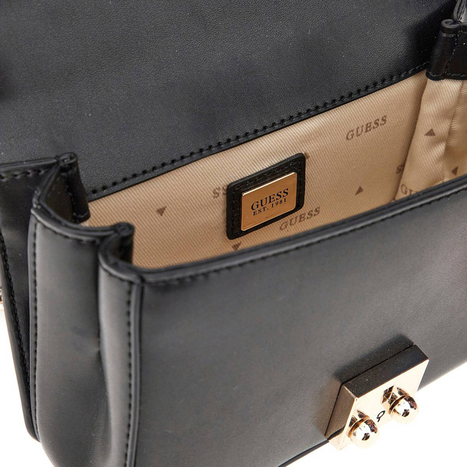 GUESS mini crossbody tas Eliette zwart