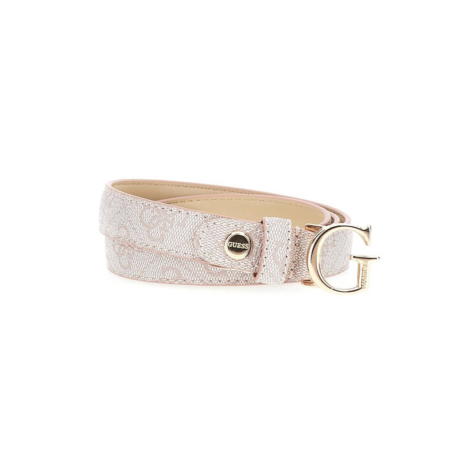 GUESS riem Noelle lichtroze wit