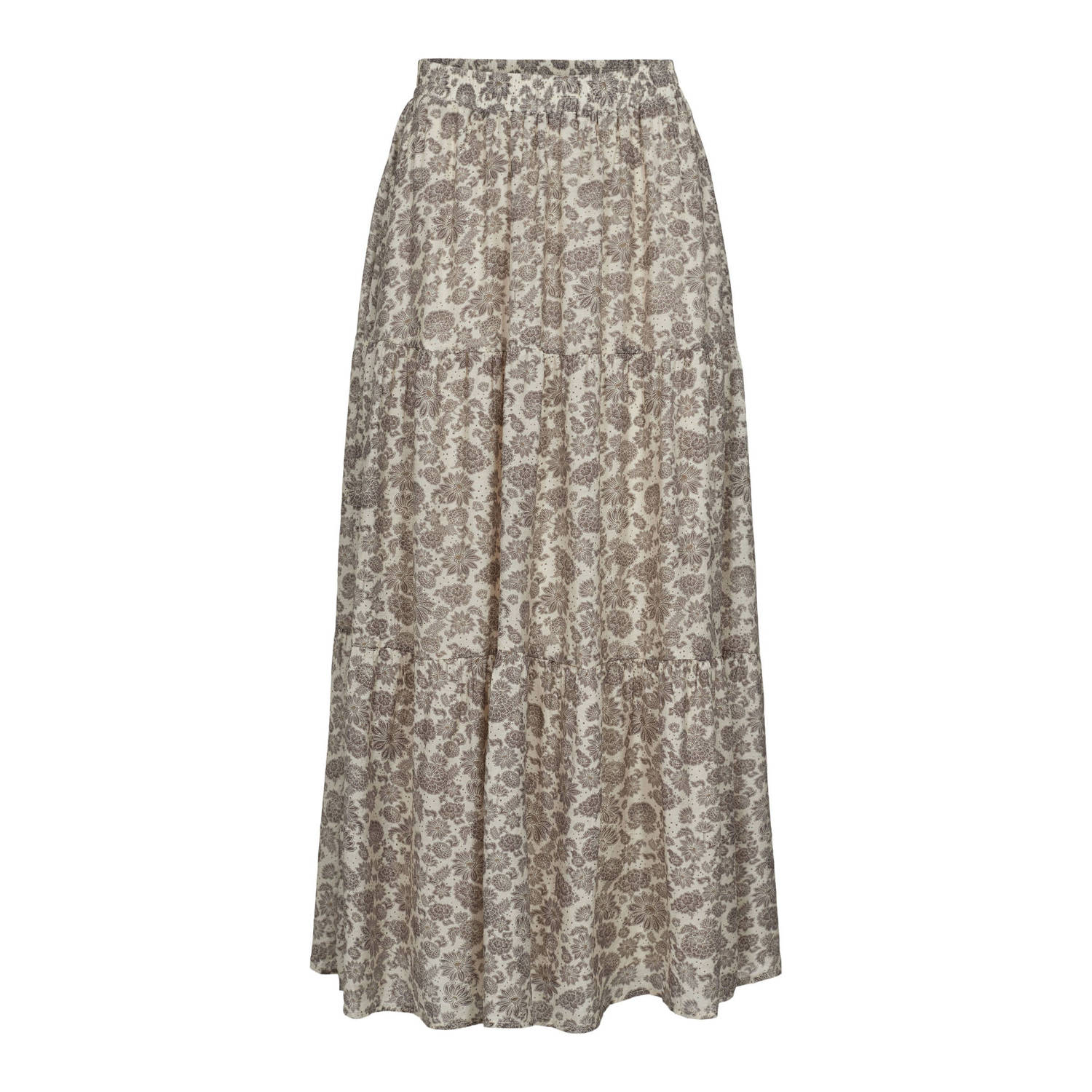 Sofie Schnoor maxi rok met all over print grijs