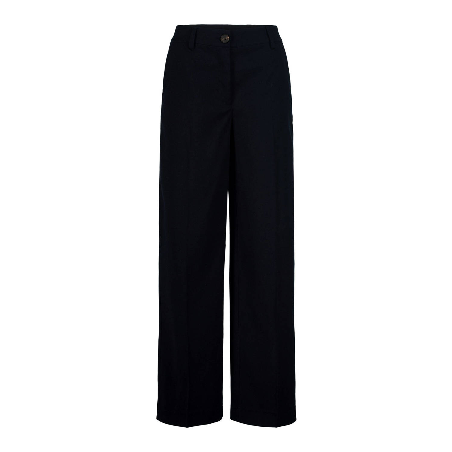 Sofie Schnoor straight fit broek donkerblauw