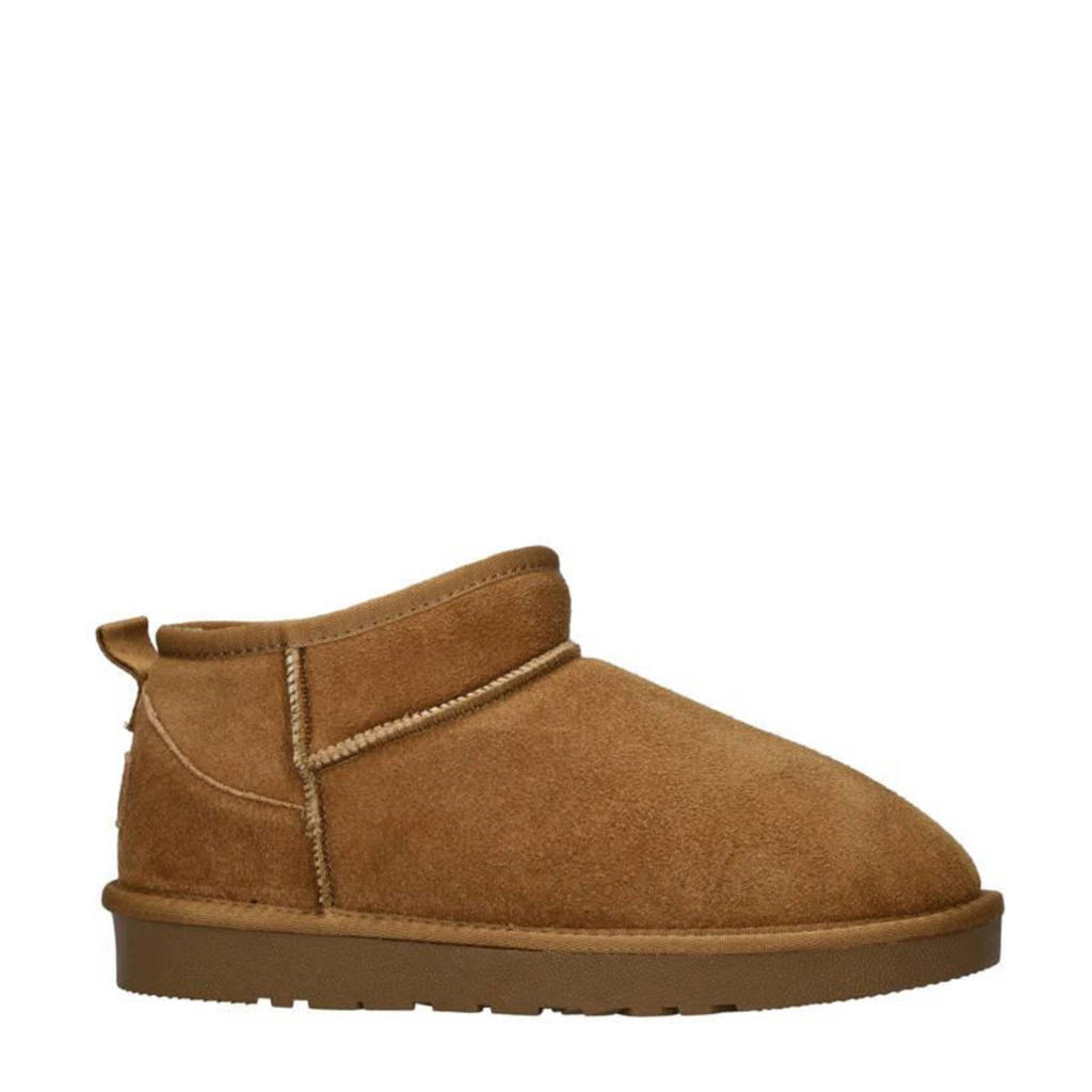 Camelkleurige dames Nelson suède enkelboots