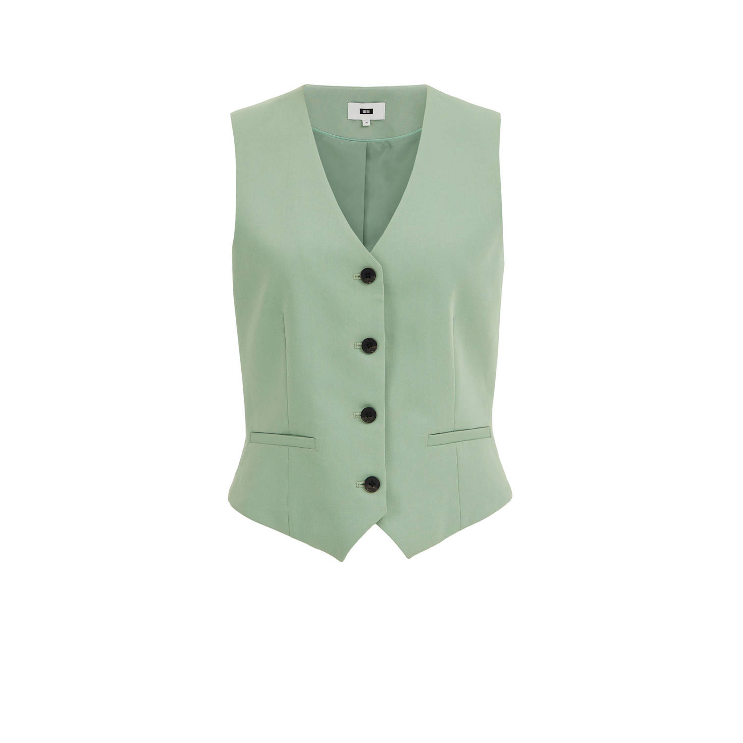 WE Fashion geweven gilet mintgroen