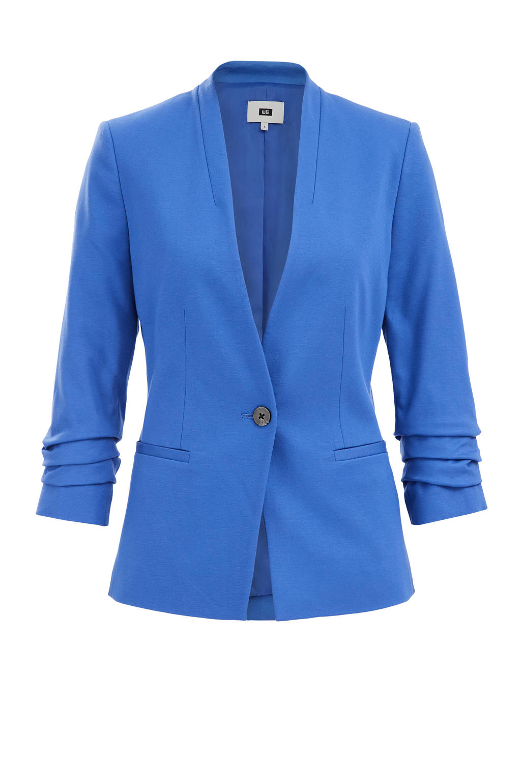 WE Fashion jersey getailleerde blazer ecru