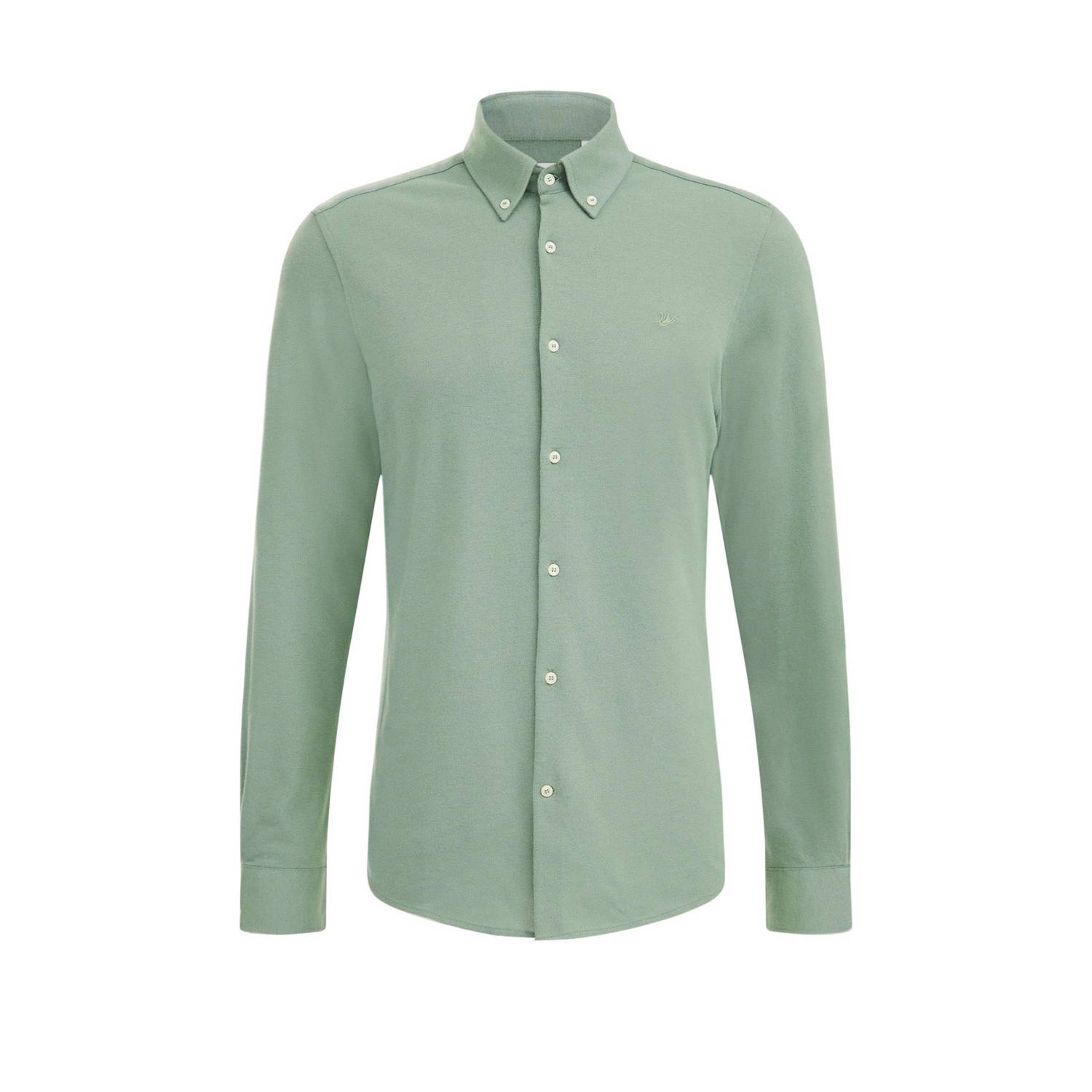 WE Fashion slim fit overhemd Tall fit groen