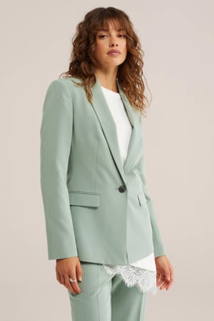 getailleerde blazer mintgroen