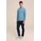WE Fashion gebreid regular fit overhemd Saro met logo alaskan blue