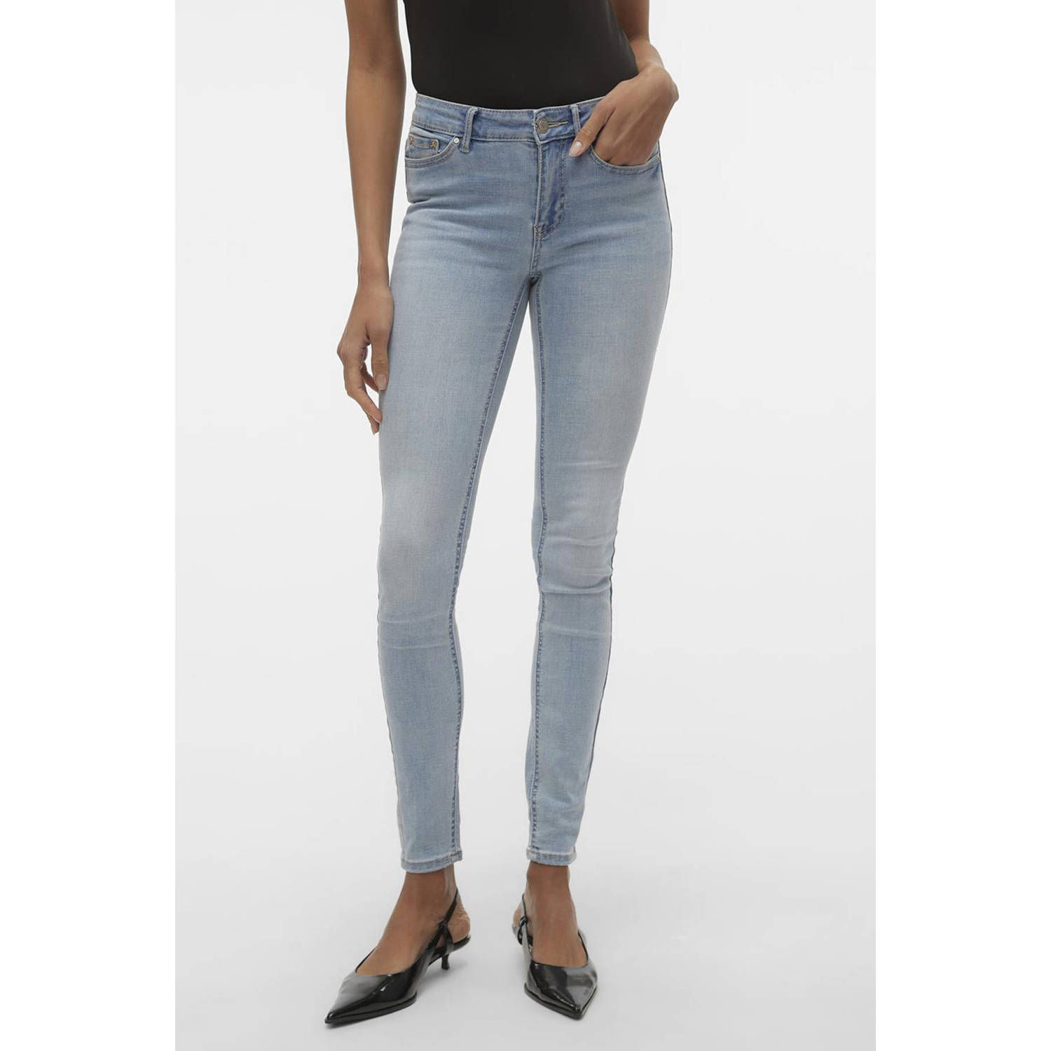 VERO MODA VMFLASH skinny jeans lichtblauw