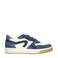 Hip leren sneakers donkerblauw