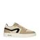 Hip leren sneakers taupe