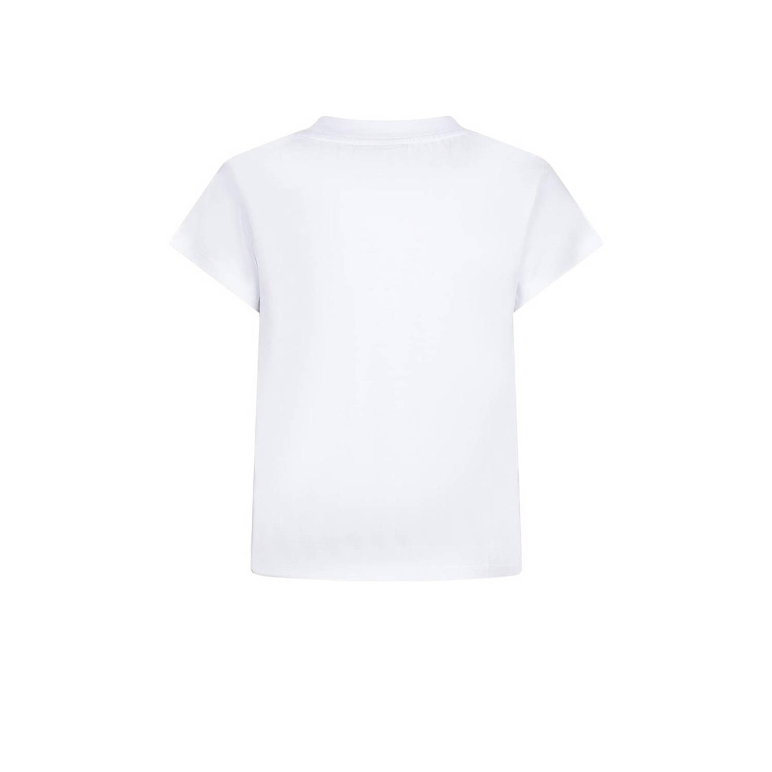 Indian Blue Jeans T-shirt met printopdruk pastelblauw