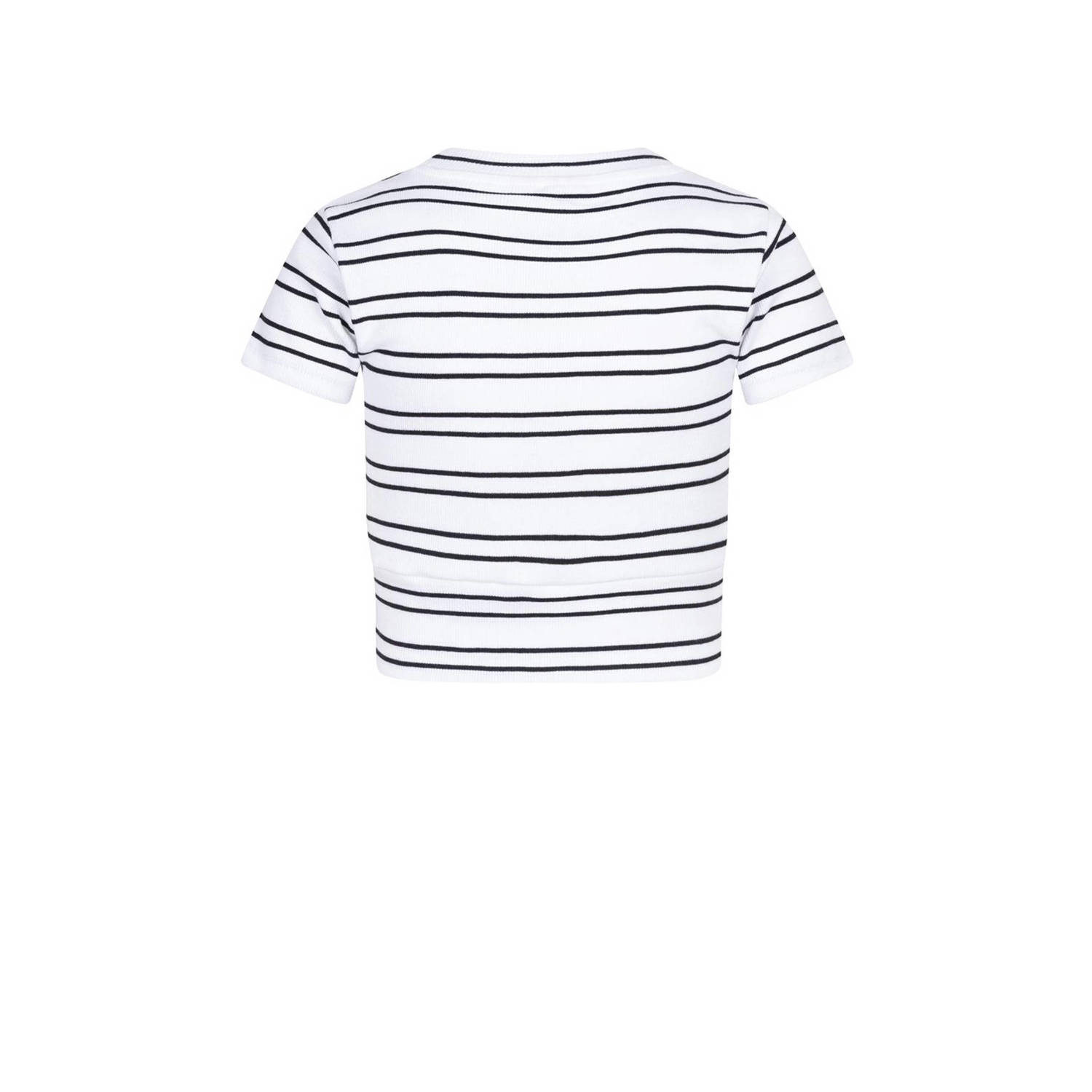 Indian Blue Jeans gestreept T-shirt wit donkerblauw