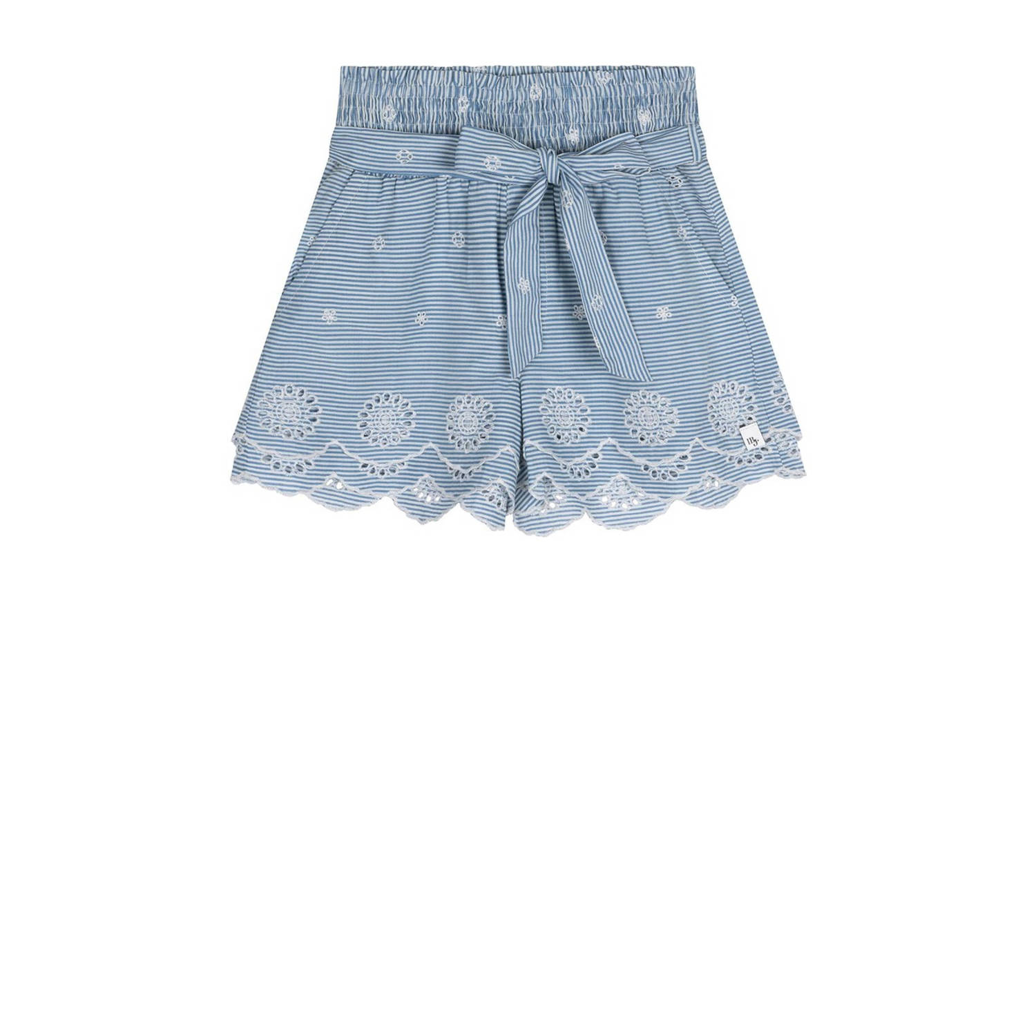 INDIAN BLUE JEANS Meisjes Broeken Stripe Embroidery Short Lichtblauw