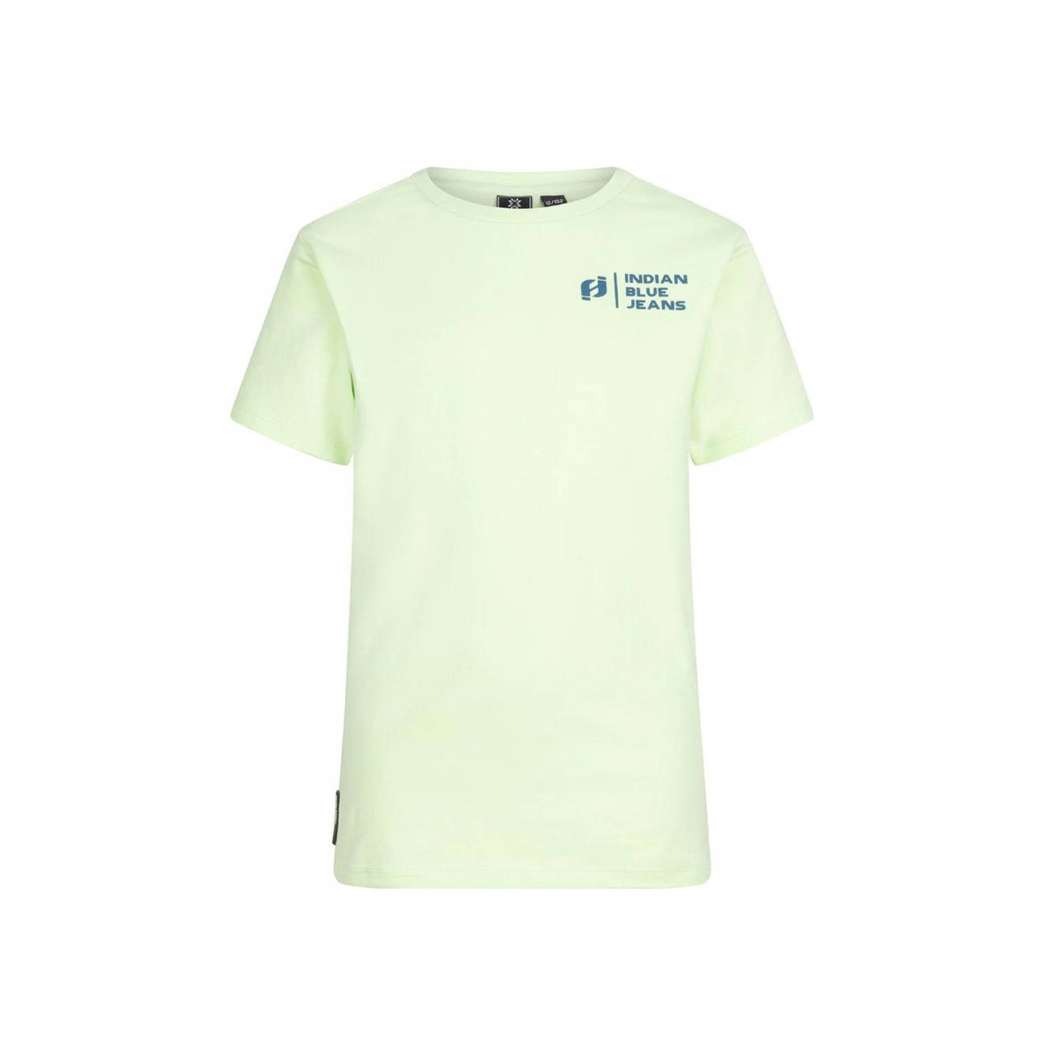 INDIAN BLUE JEANS Jongens Polo's & T-shirts T-shirt Indian Smile Lime