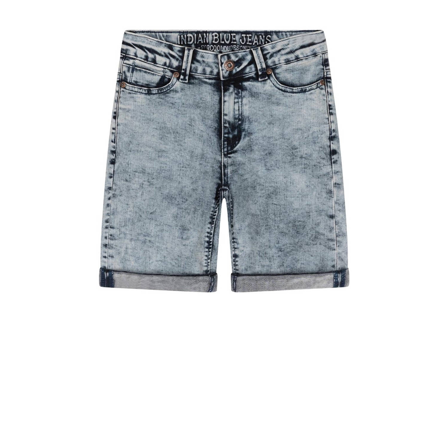 Indian Blue Jeans skinny denim short dark blue grey denim