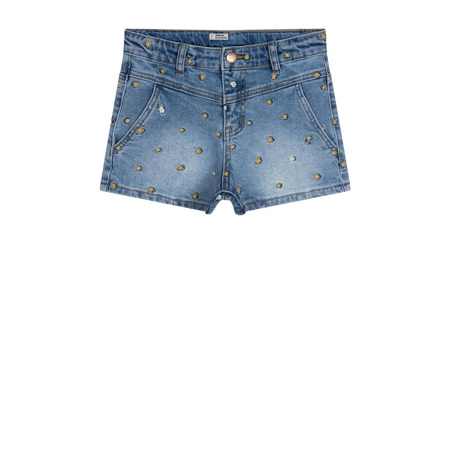 Indian Blue Jeans denim short met all over print medium denim