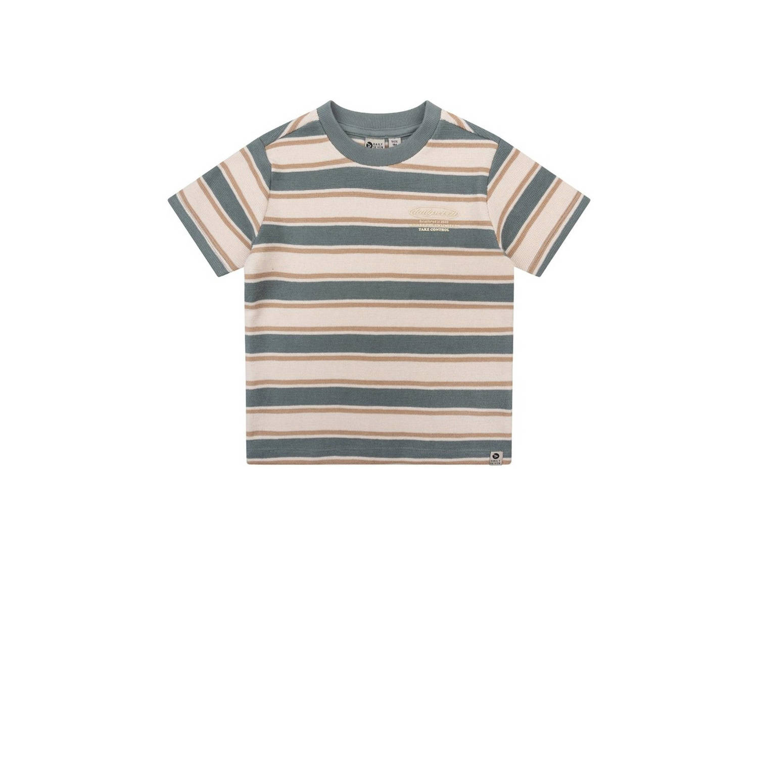 DAILY7 Jongens Polo's & T-shirts T-shirt Retro Stripe Zand