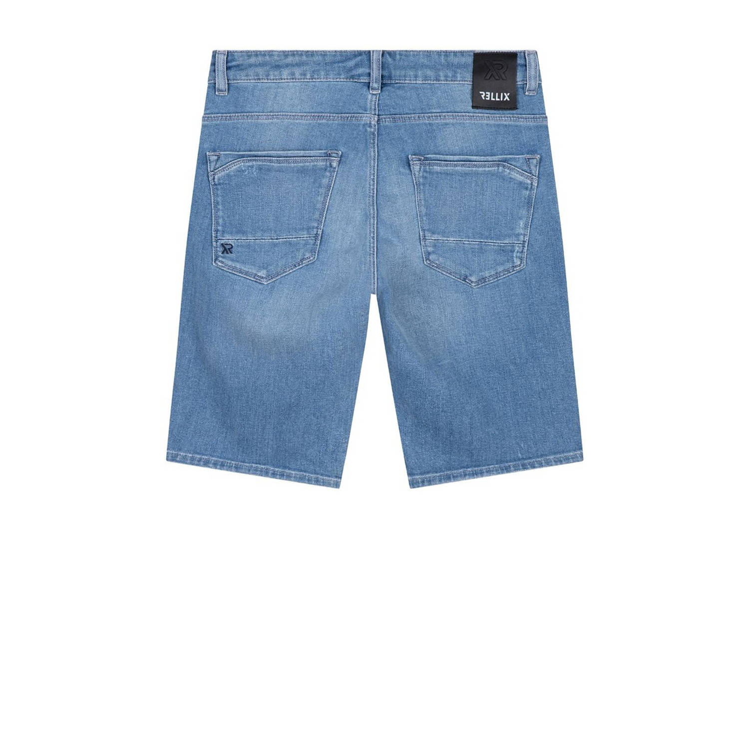 Rellix slim fit denim short Duux damaged light denim