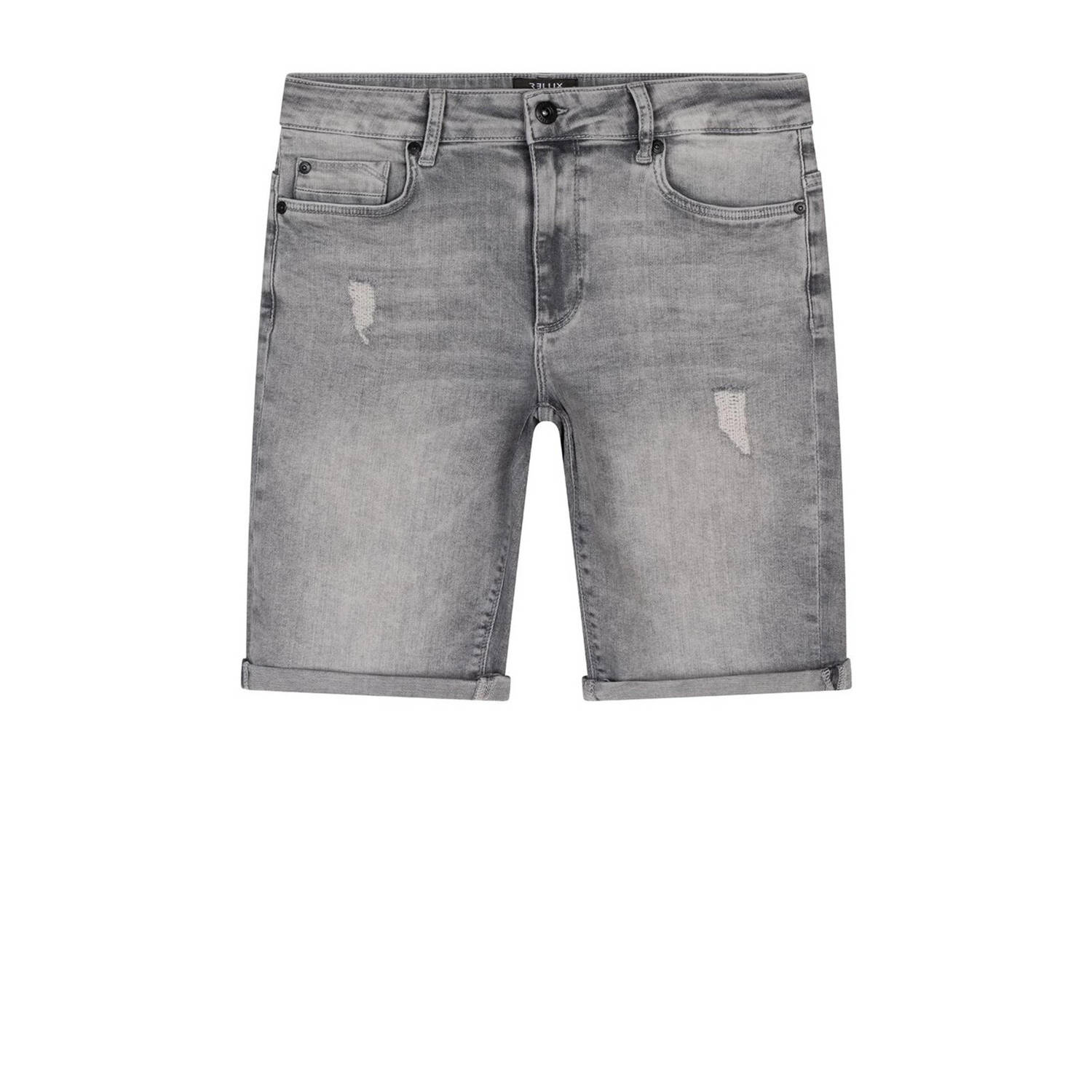 Rellix slim fit denim short grijs