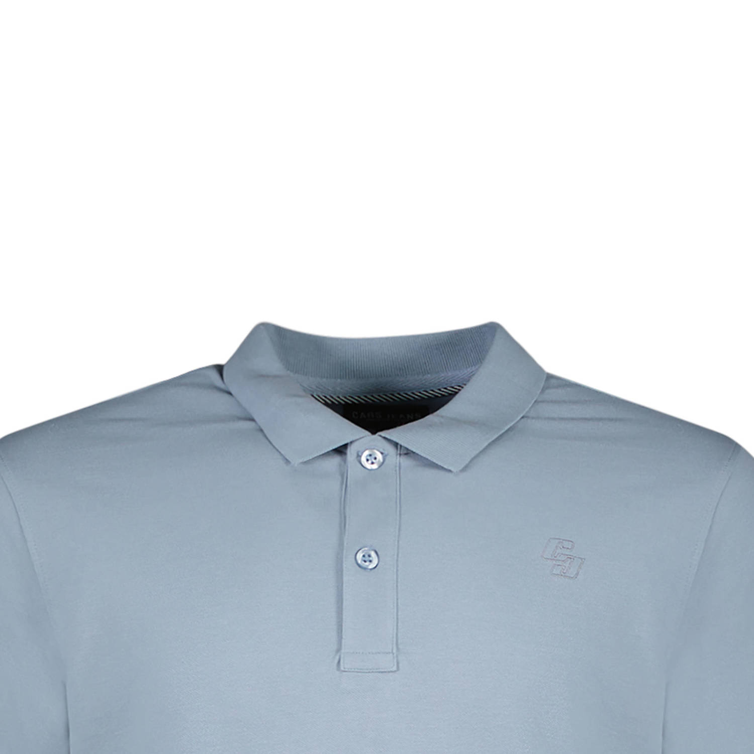 Cars polo DARIO met logo grey blue