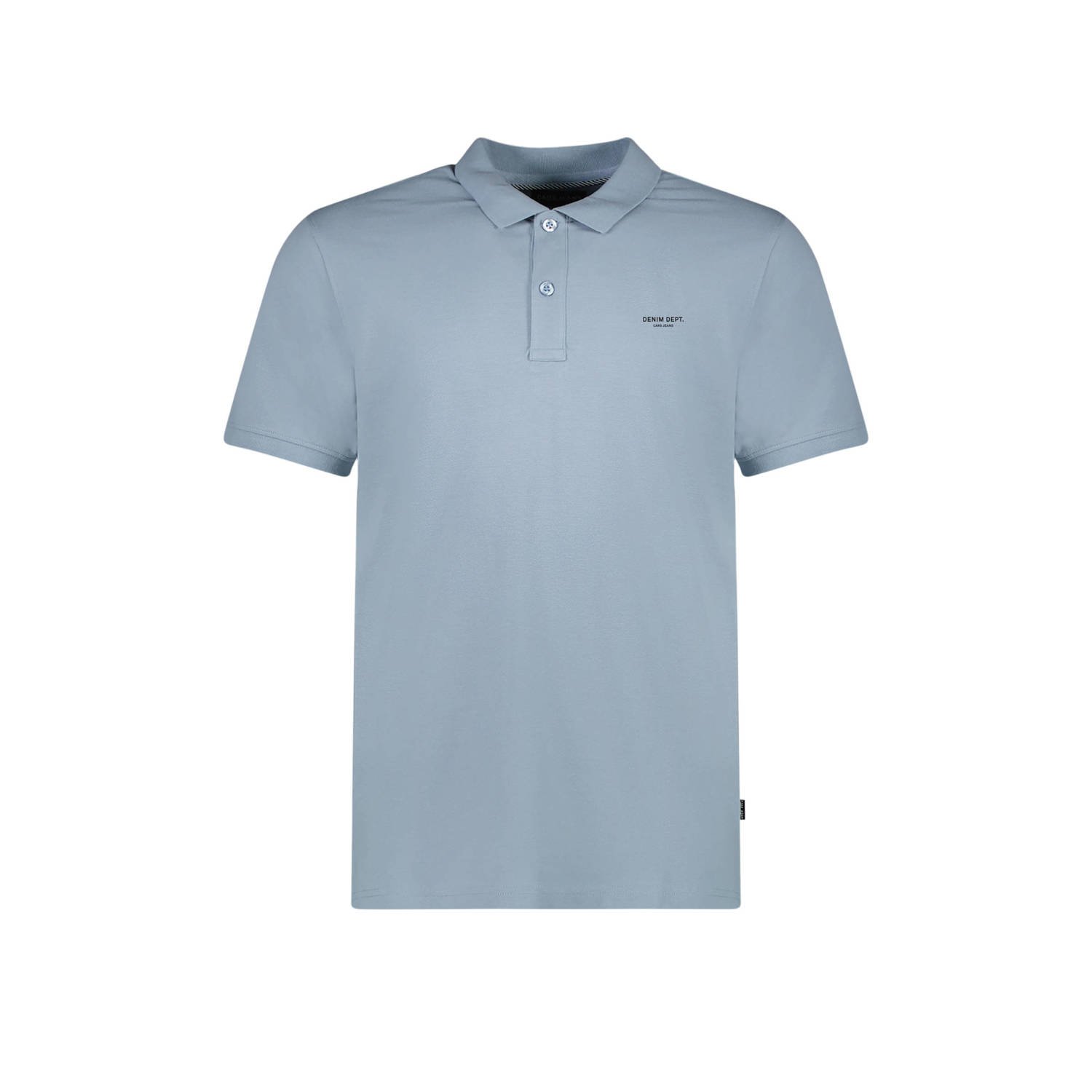 Cars polo DARIO met logo grey blue