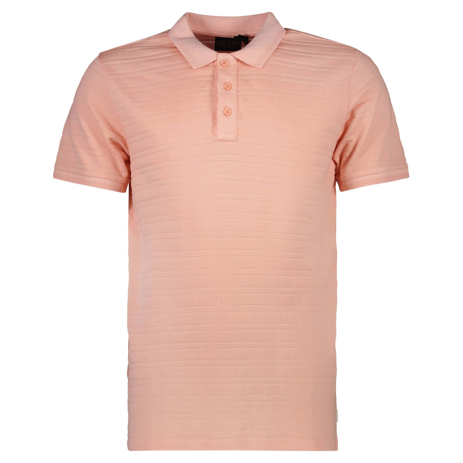 Cars polo RACCO met ingebreid patroon peach