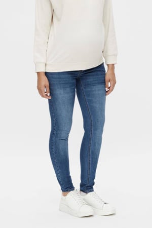 zwangerschaps slim fit jeans MLNOVO dark blue denim