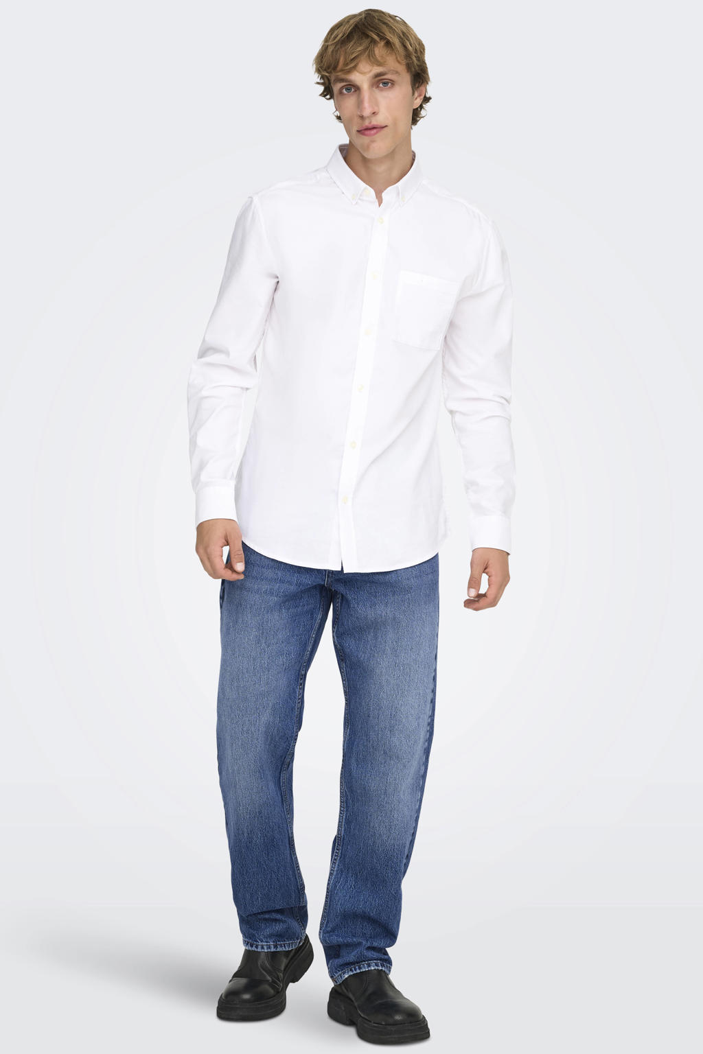 ONLY & SONS straight leg jeans ONSEDGE medium blue denim