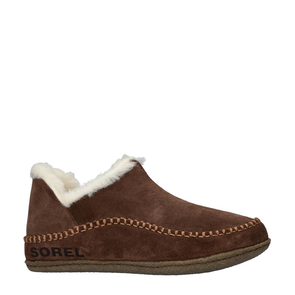 Bruine heren Sorel suède pantoffels