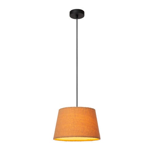 Wehkamp Lucide WOOLLY - Hanglamp - Ø 28 cm - 1xE27 - Okergeel aanbieding