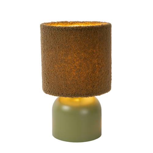 Lucide WOOLLY - Tafellamp - Ø 16 cm - 1xE14 - Groen afbeelding