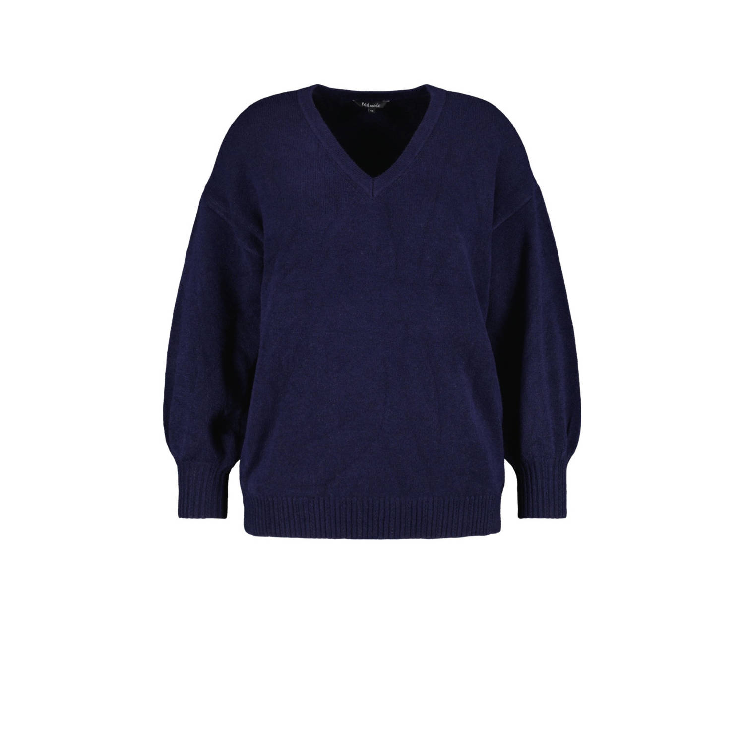 MS Mode fijngebreide trui donkerblauw