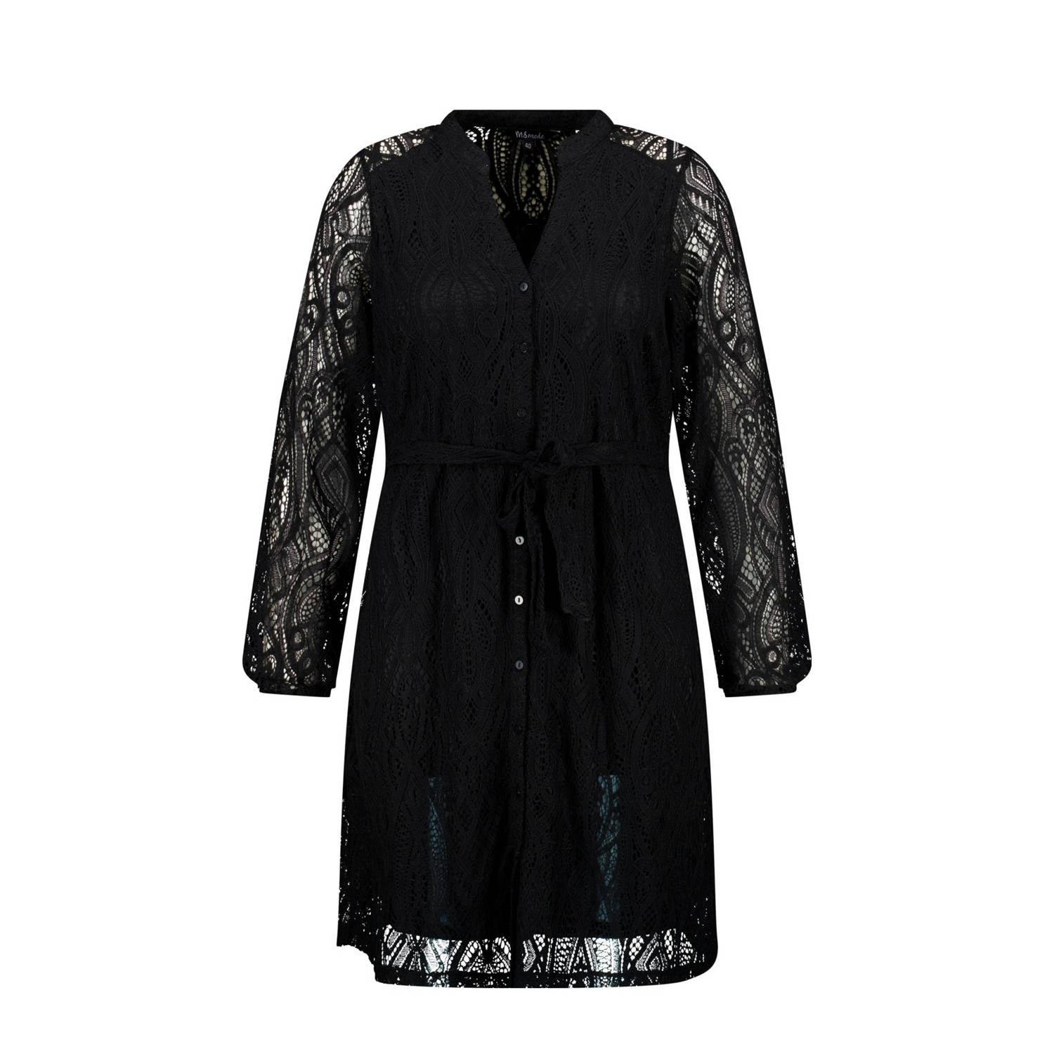 MS Mode blousejurk met kant zwart