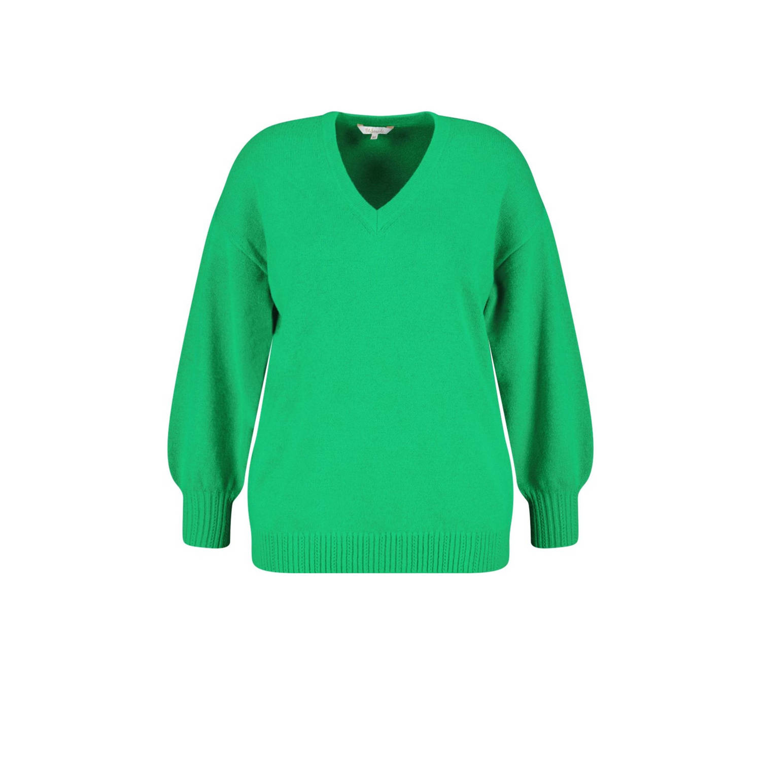 MS Mode fijngebreide trui groen