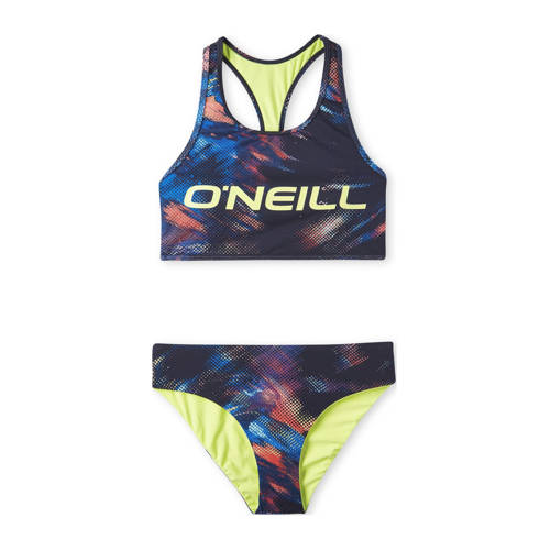 O'Neill crop bikini Active blauw/limegroen
