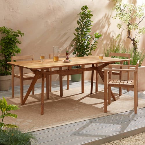 Wehkamp NOUS Garden teak tuintafel Beliss (200x90 cm) aanbieding
