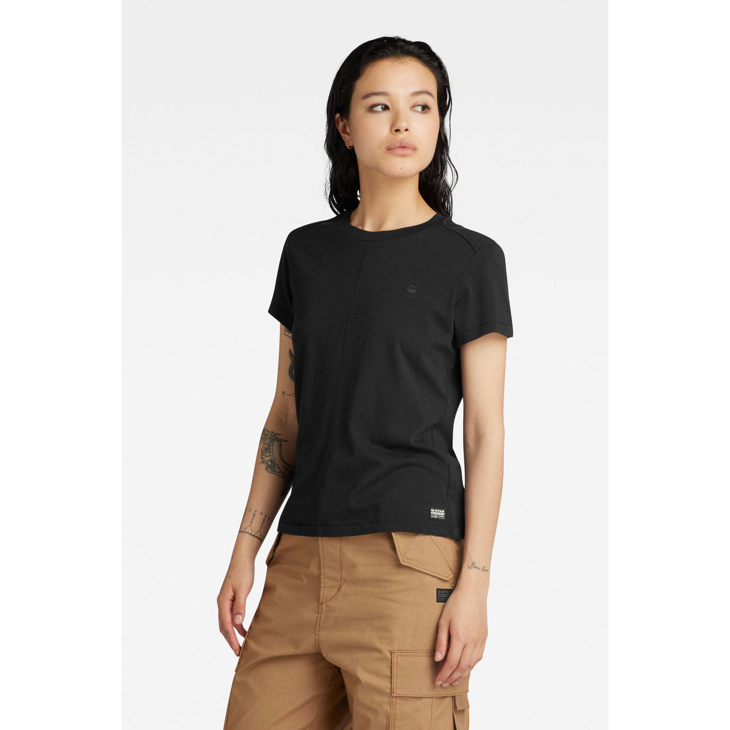 G-Star RAW T-shirt van katoen zwart