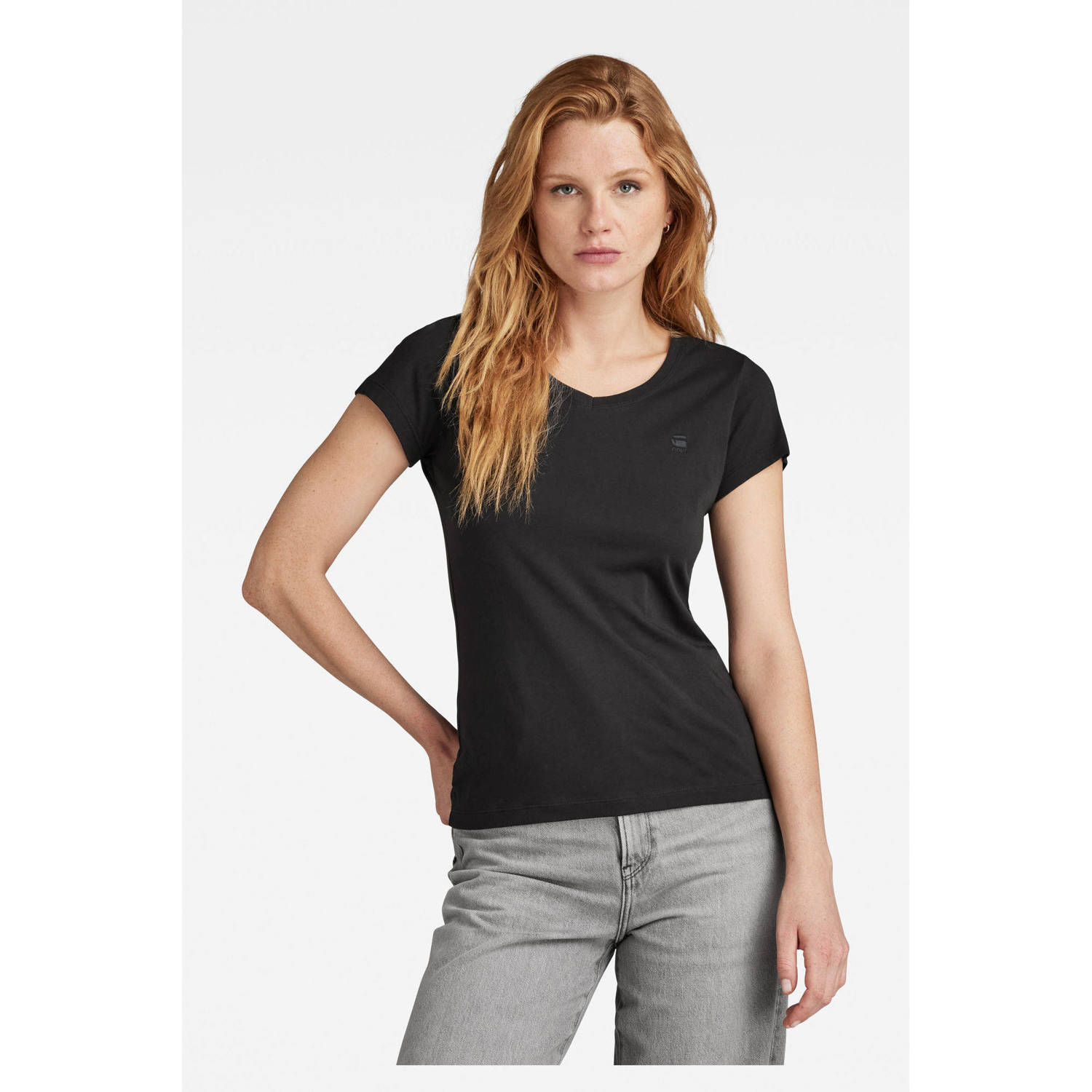 G-STAR T-shirt Eyben van katoen zwart