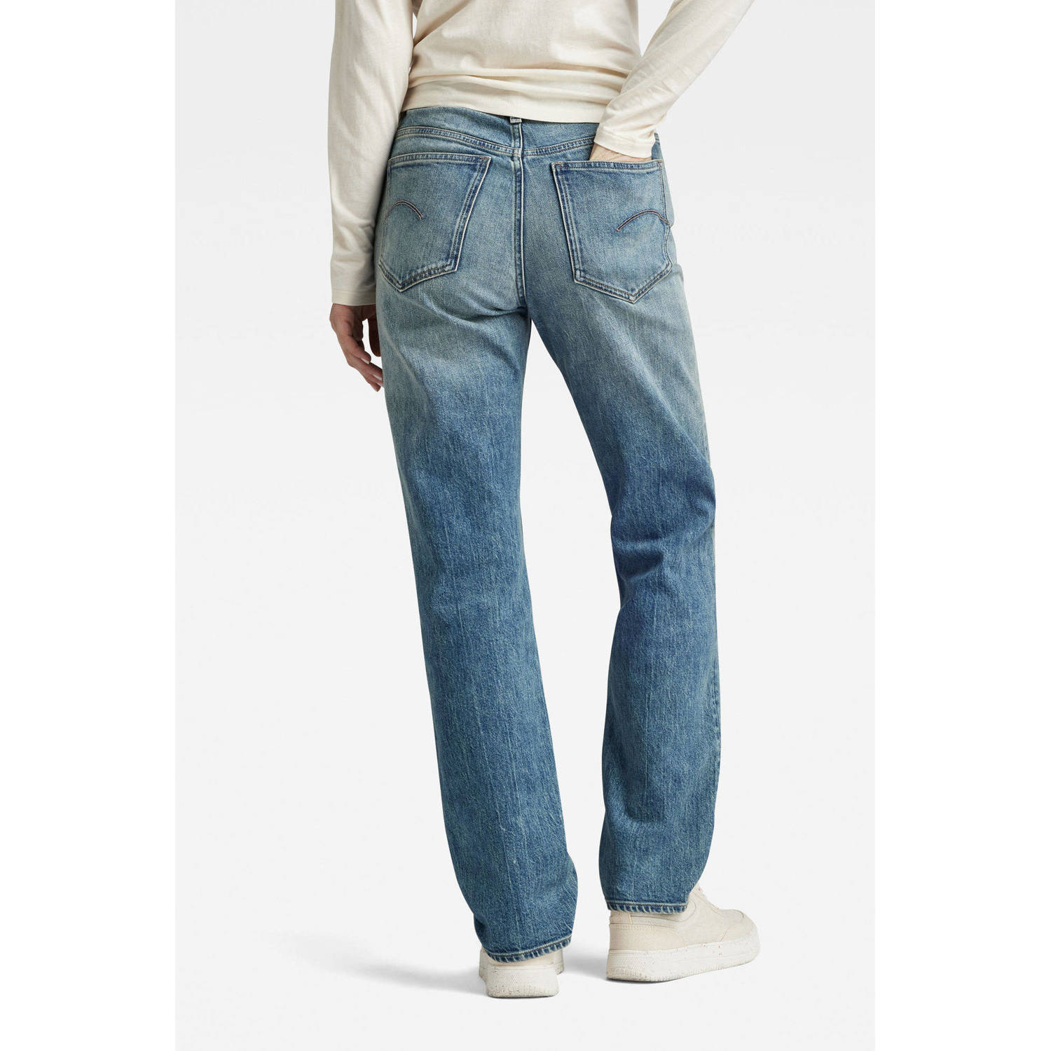G-STAR Viktoria high waist straight jeans antique faded laguna