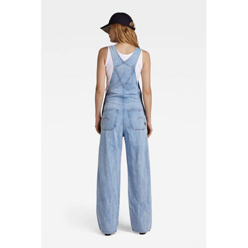 G-STAR high waist straight fit tuinbroek sun faded cloudburst afbeelding