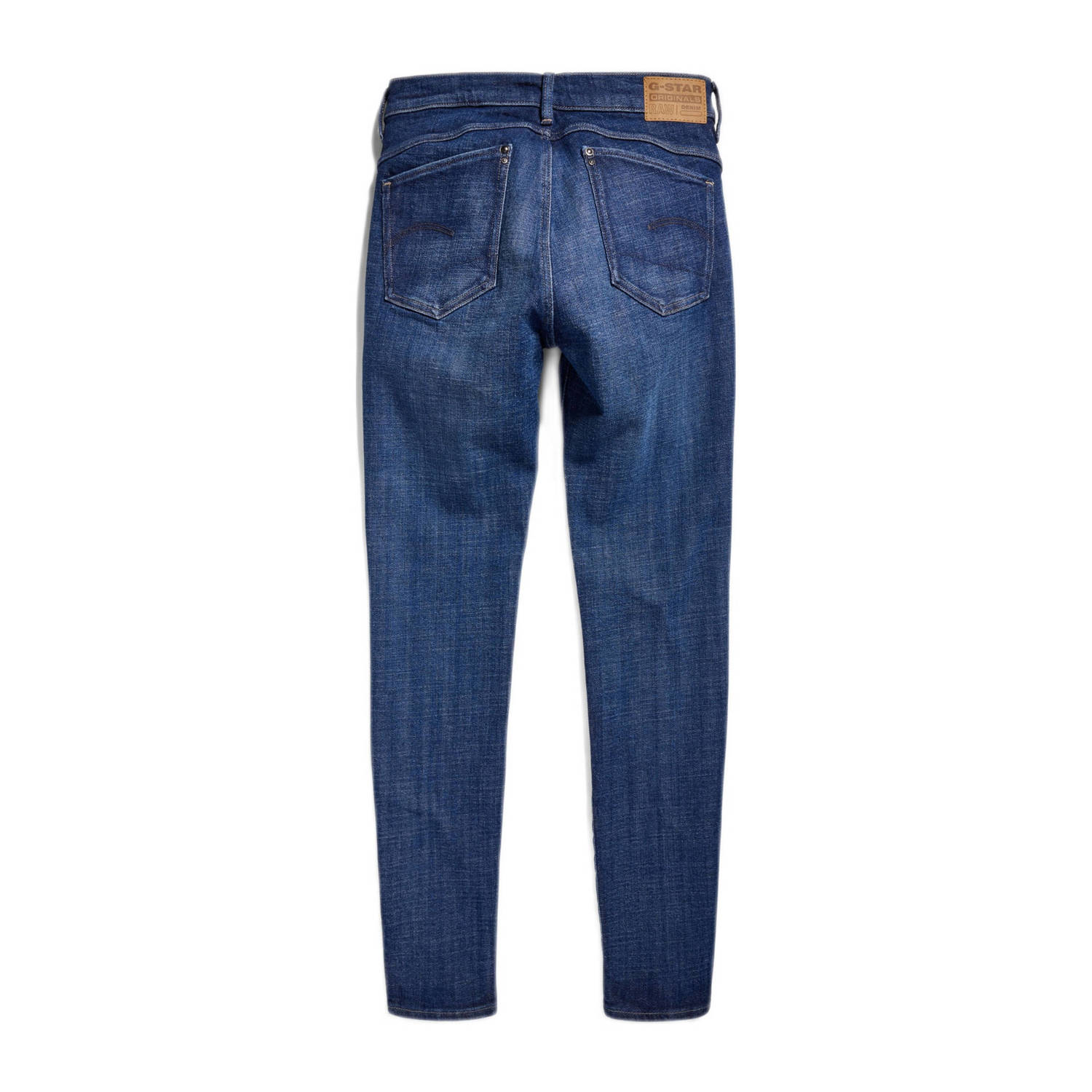 G-STAR Lhana high waist skinny jeans met split dark blue denim