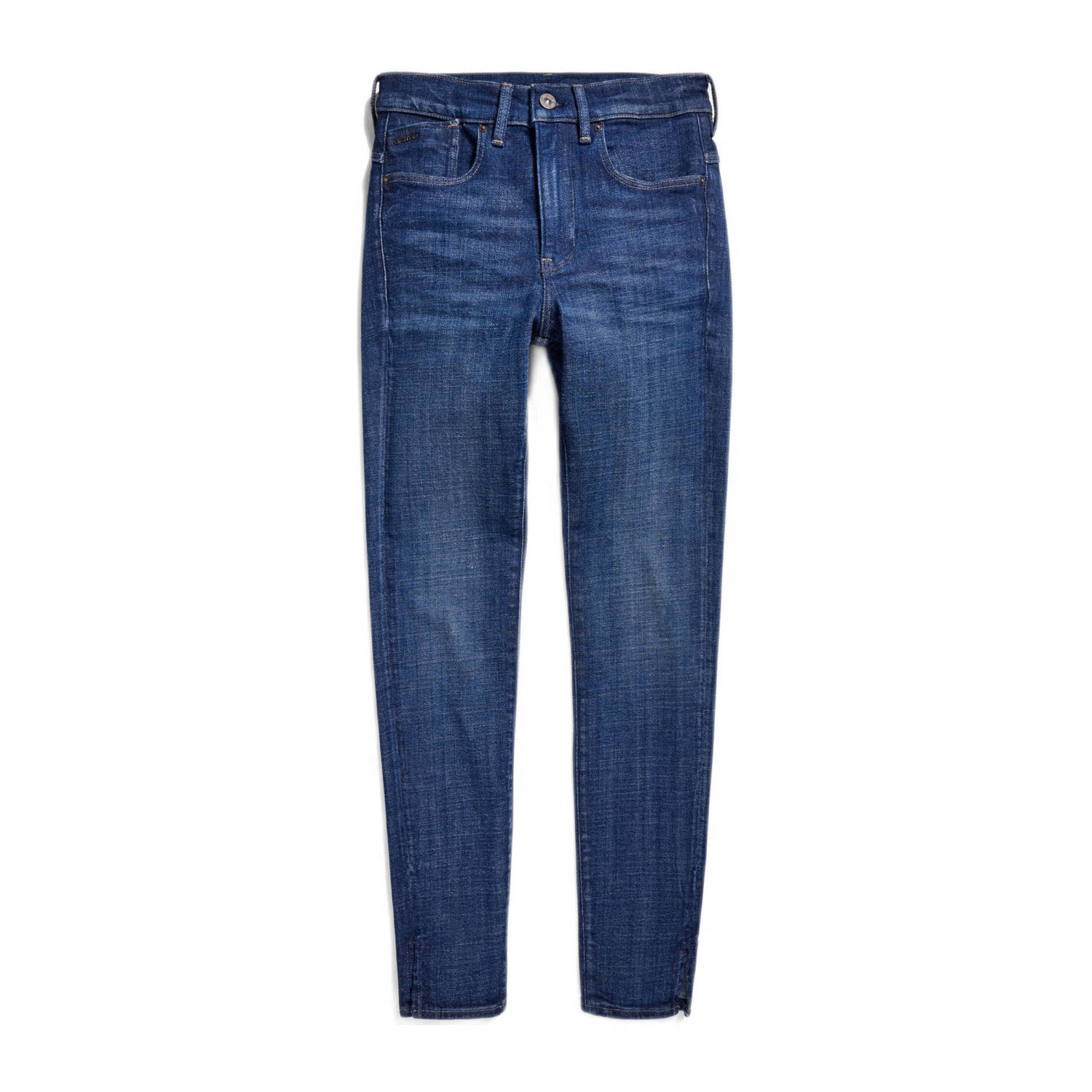 G-Star RAW Lhana high waist skinny jeans met split dark blue denim