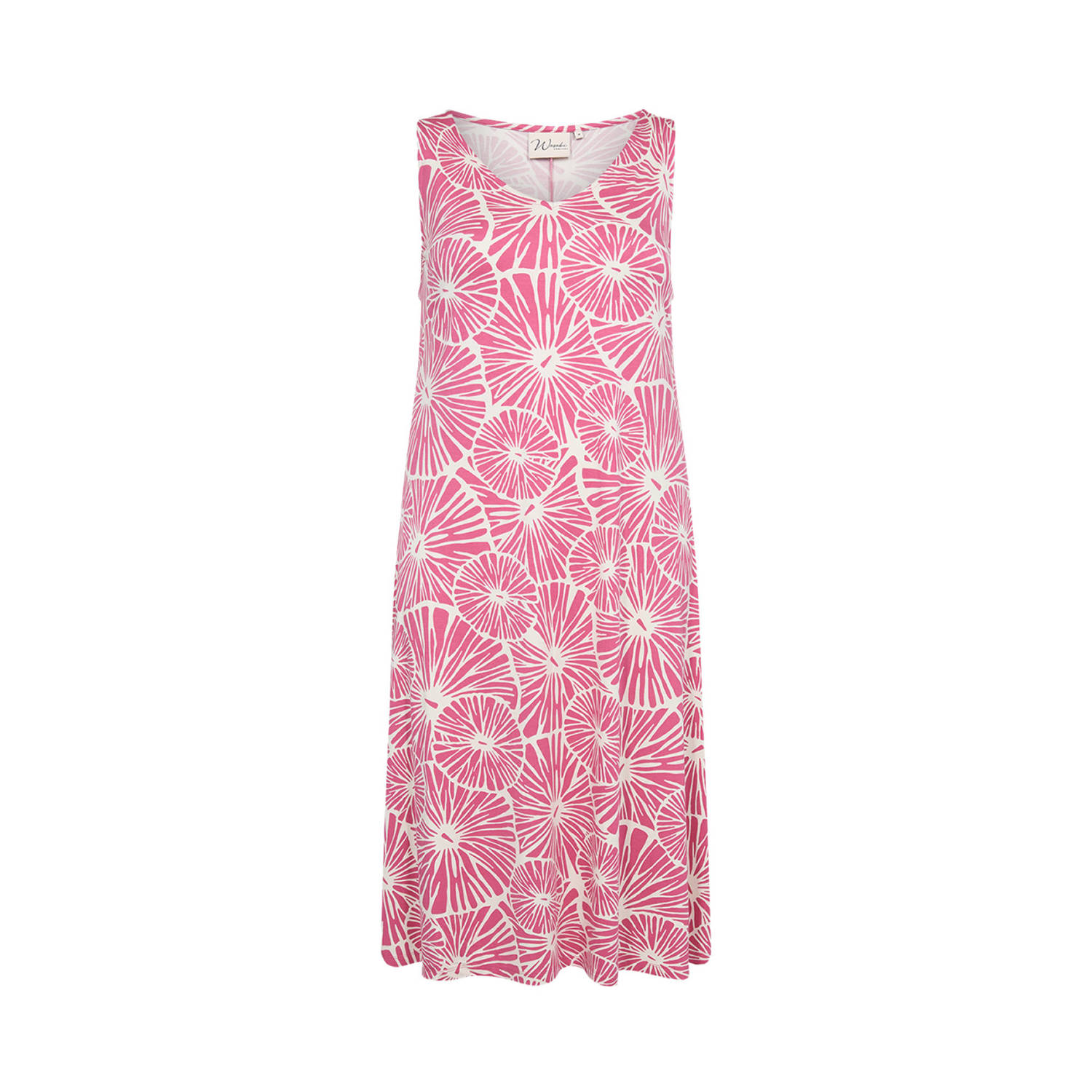 Wasabiconcept jurk met all over print roze ecru
