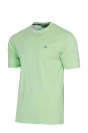 thumbnail: Lichtgroene heren Donnay sportshirt van katoen met logo dessin, korte mouwen en ronde hals