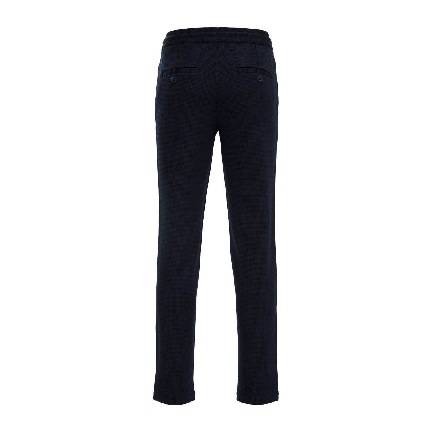 WE Fashion slim fit broek donkerblauw