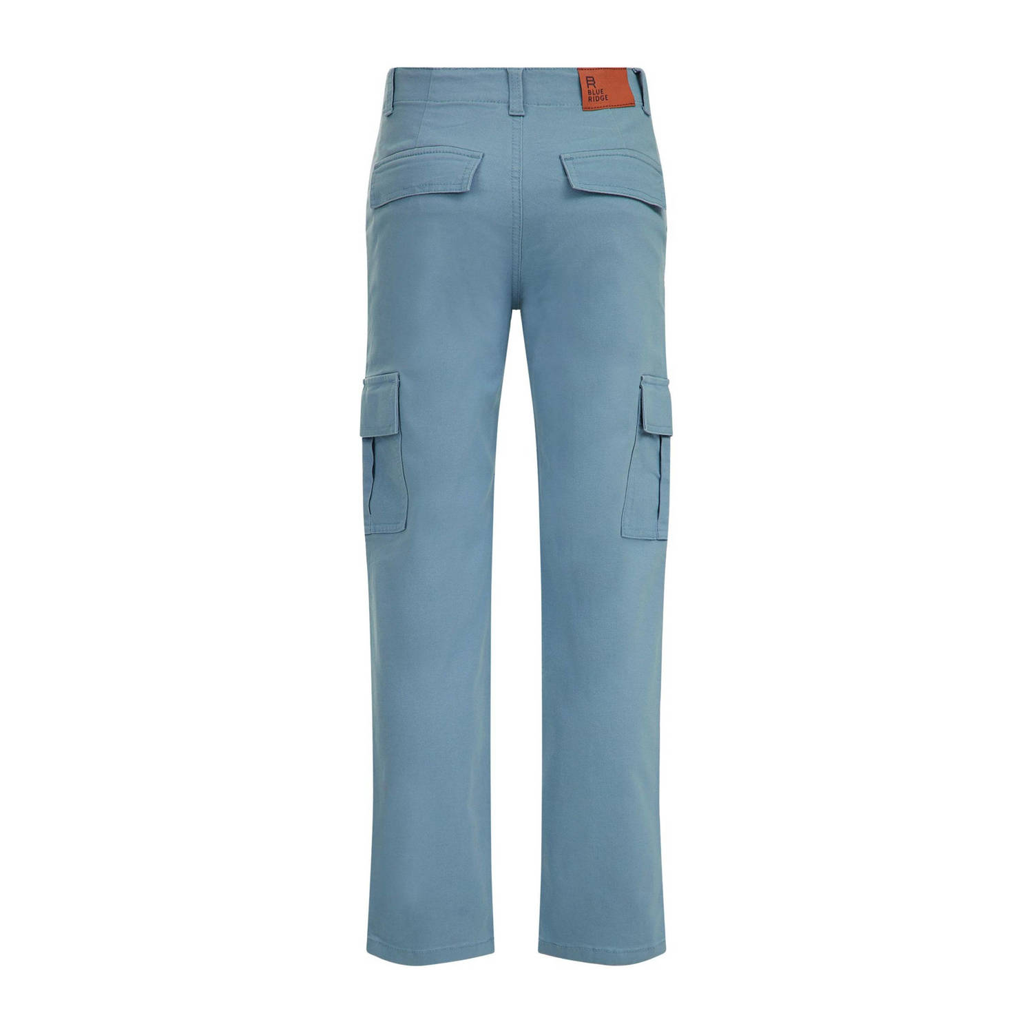WE Fashion Blue Ridge straight fit cargobroek zachtblauw